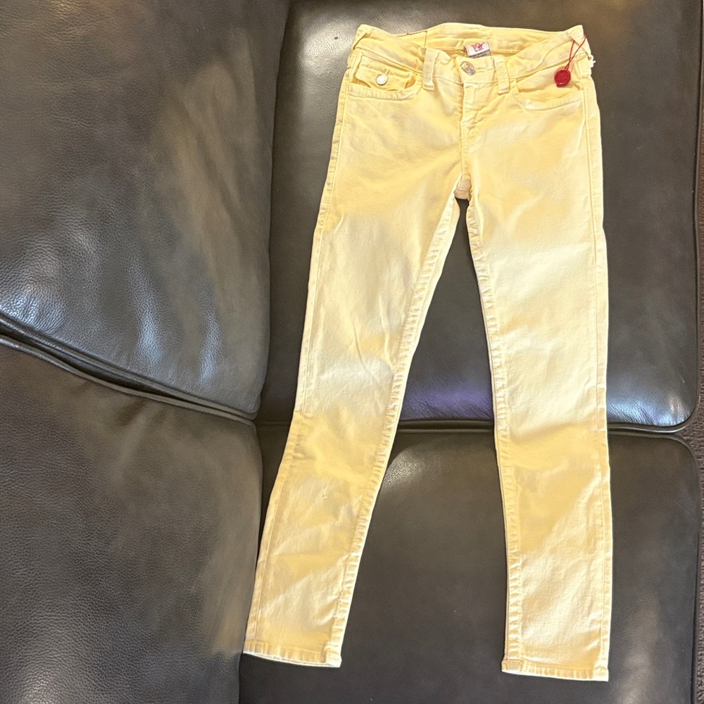 Girls Yellow Denim Jeans
